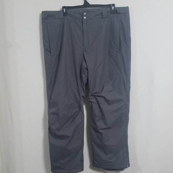 Columbia Mens XXL 2X Gray Winter Ski Snow Pants Grey Snowboard Snowsuit Suit Bib